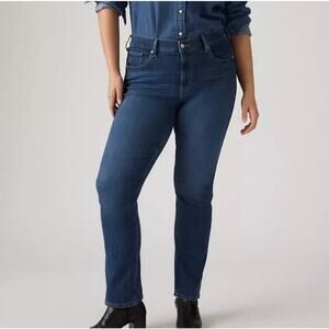 NEW Levi's Classic Straight Fit Women's Jeans Mid-Rise 14 Short W32 L28 Stretch